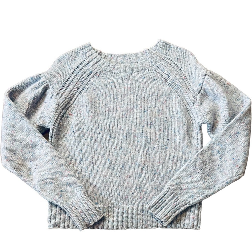 REBECCA TAYLOR LA VIE GORGEOUS LIGHT BLUE SPECKLED PULLOVER SWEATER SIZE XS